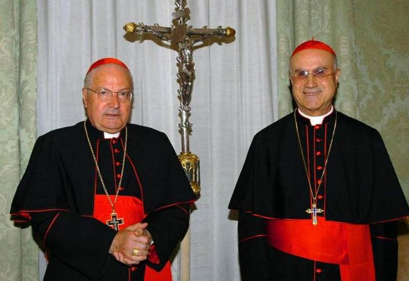 Angelo Sodano y Tarcisio Bertone 