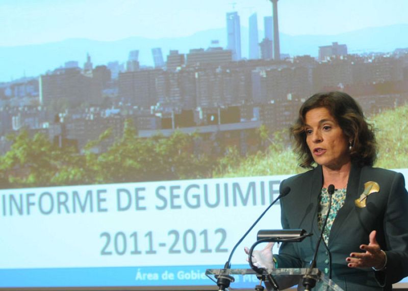 Ana Botella en la presentación del Plan de Calidad del Aire