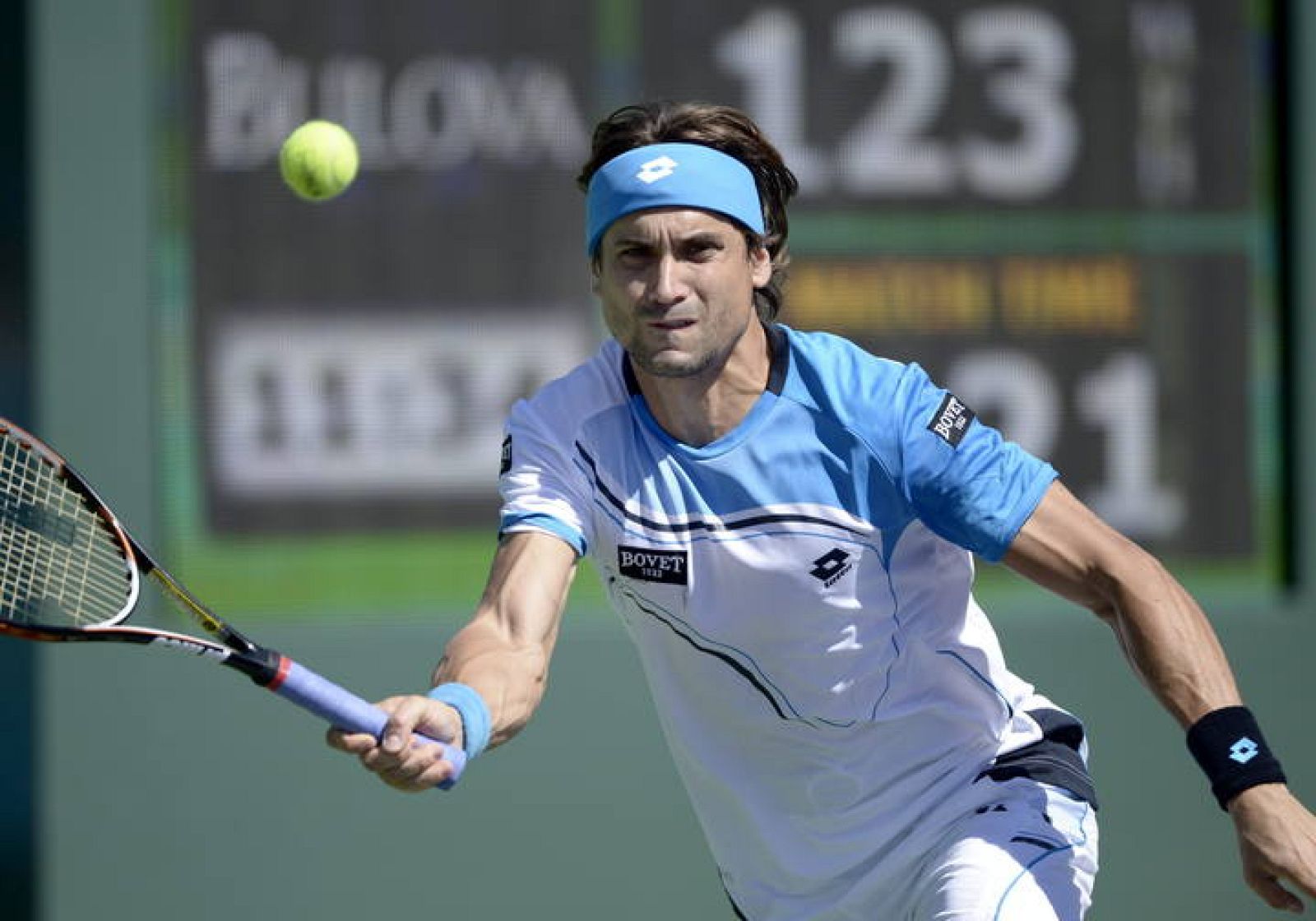 David Ferrer, en su partido contra Kevin Anderson.