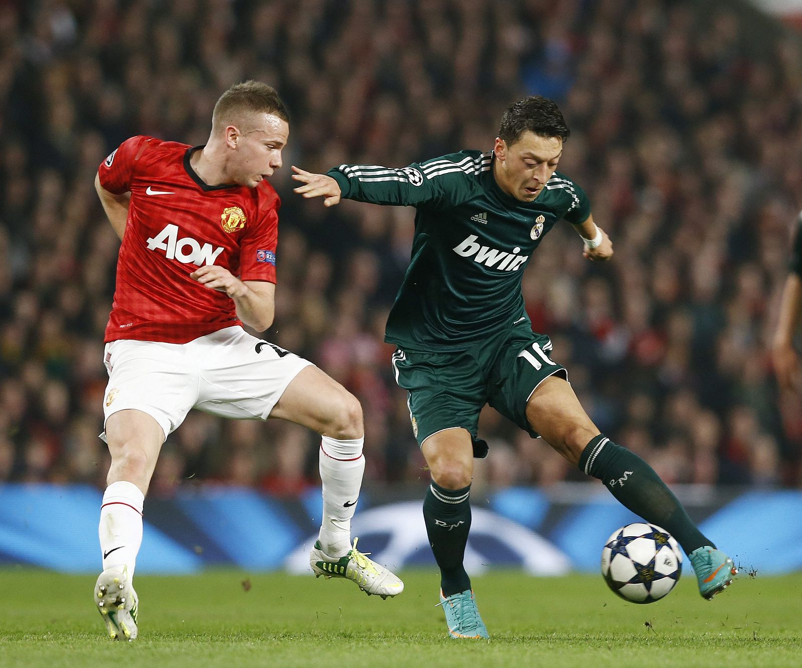 Özil, en el partido contra el Manchester United.