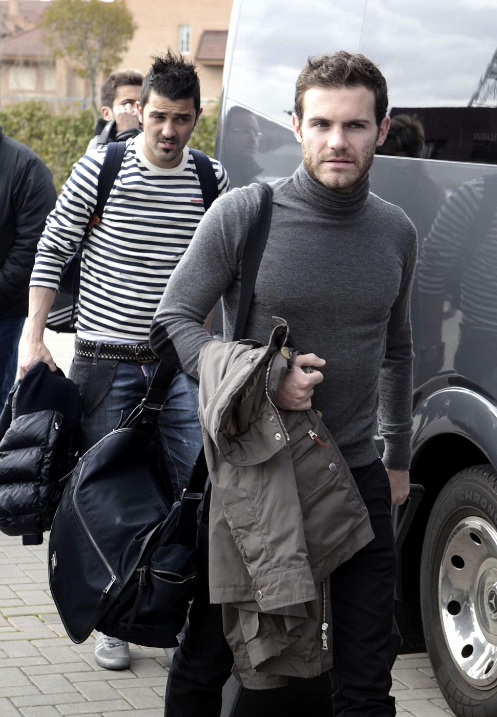 Imagen de archivo de Juan Mata llegando a la Ciudad del Fútbol de Las Rozas.