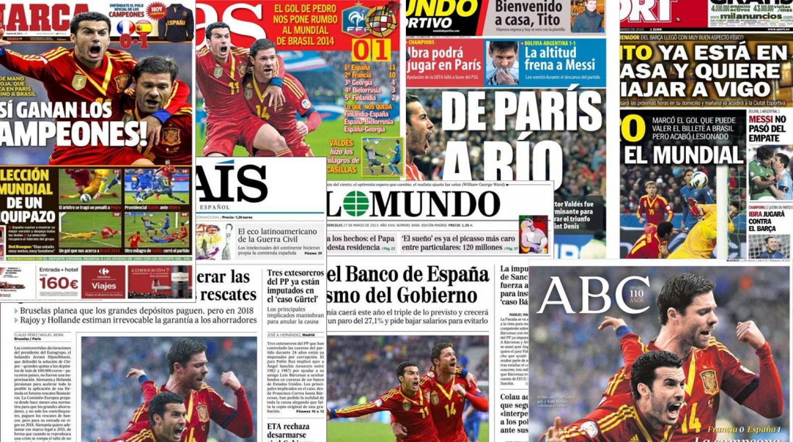 La prensa deportiva y la de información general se hacen eco del triunfo de España