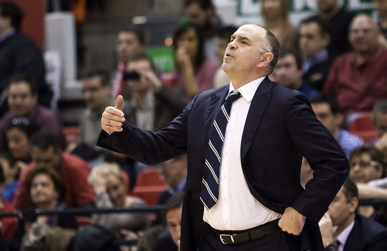 El técnico del Real Madrid, Pablo Laso