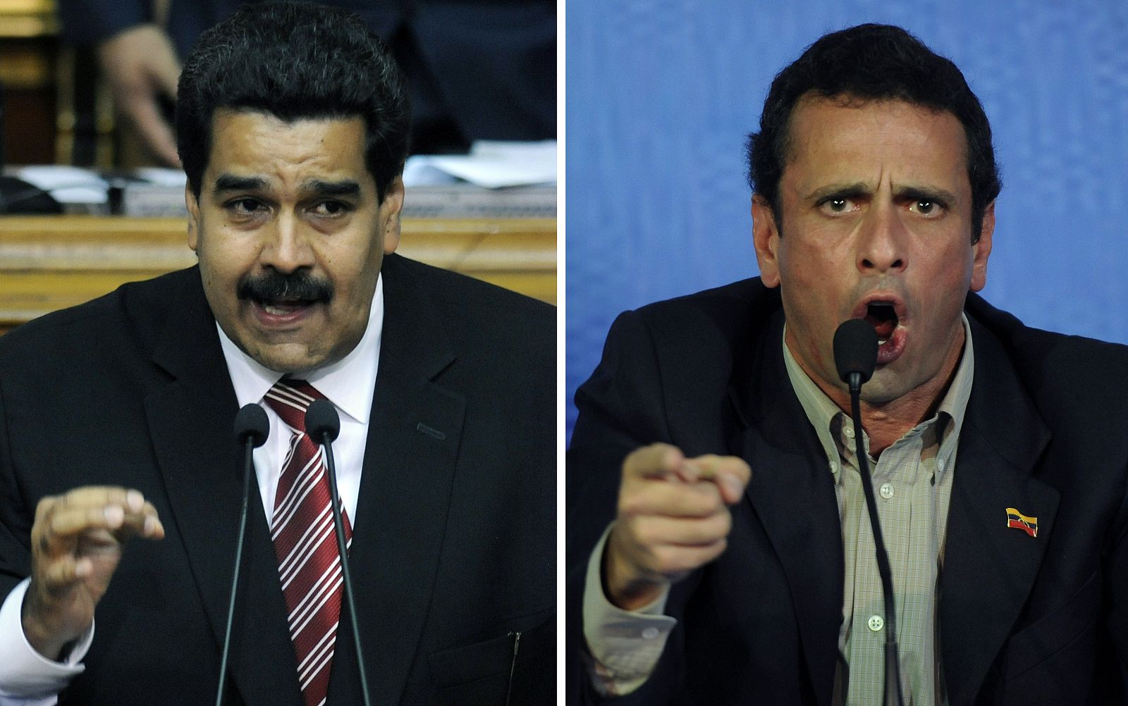 Maduro y Capriles se enfrentan como principales candidatos a la presidencia venezolana en las elecciones del 14 de abril
