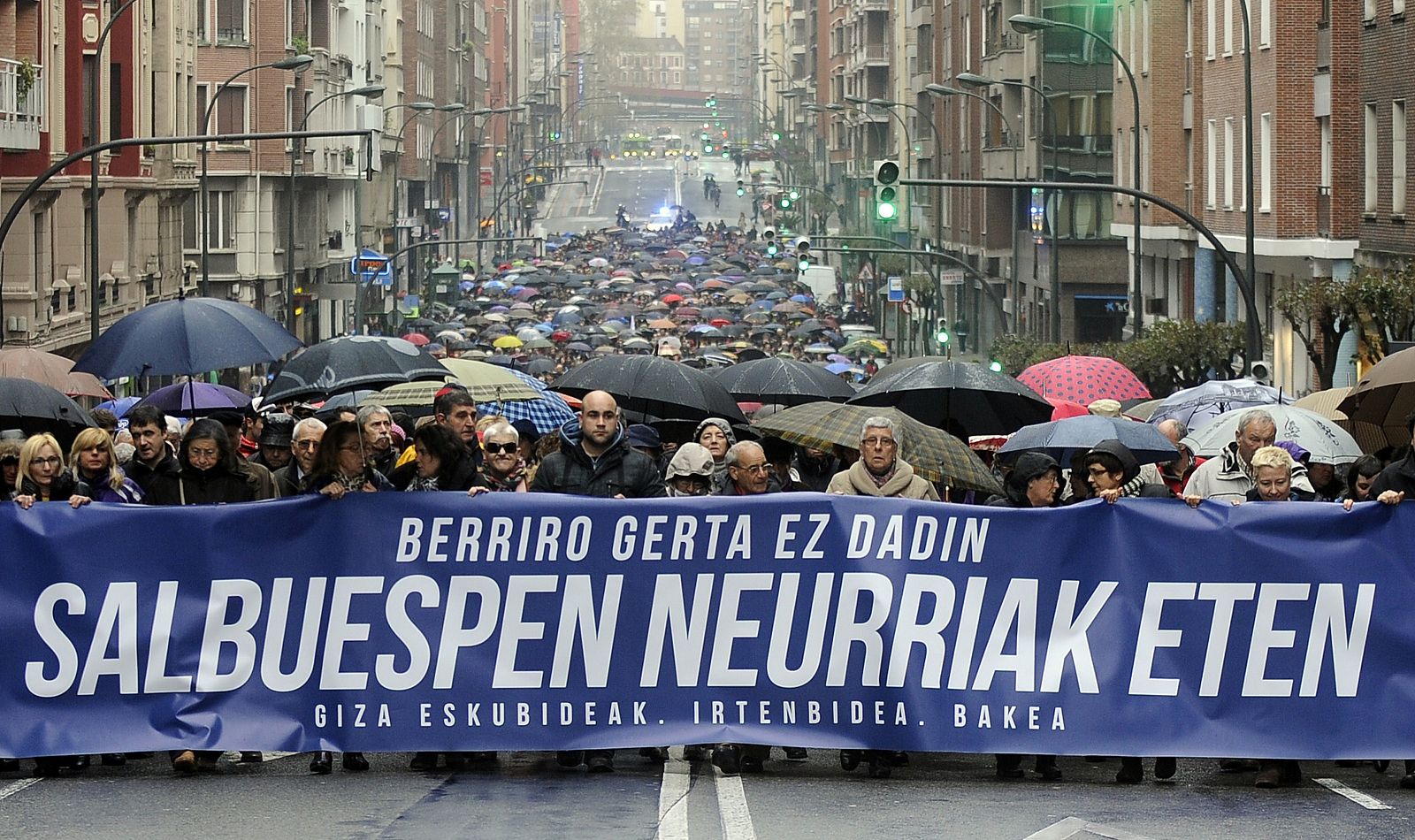 Manifestación en Bilbao a favor de los presos de ETA