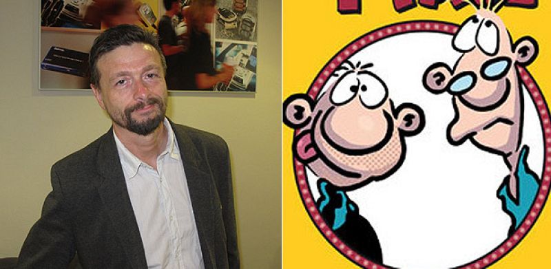 Ralf König y sus dos personajes más conocidos, Konrad y Paul