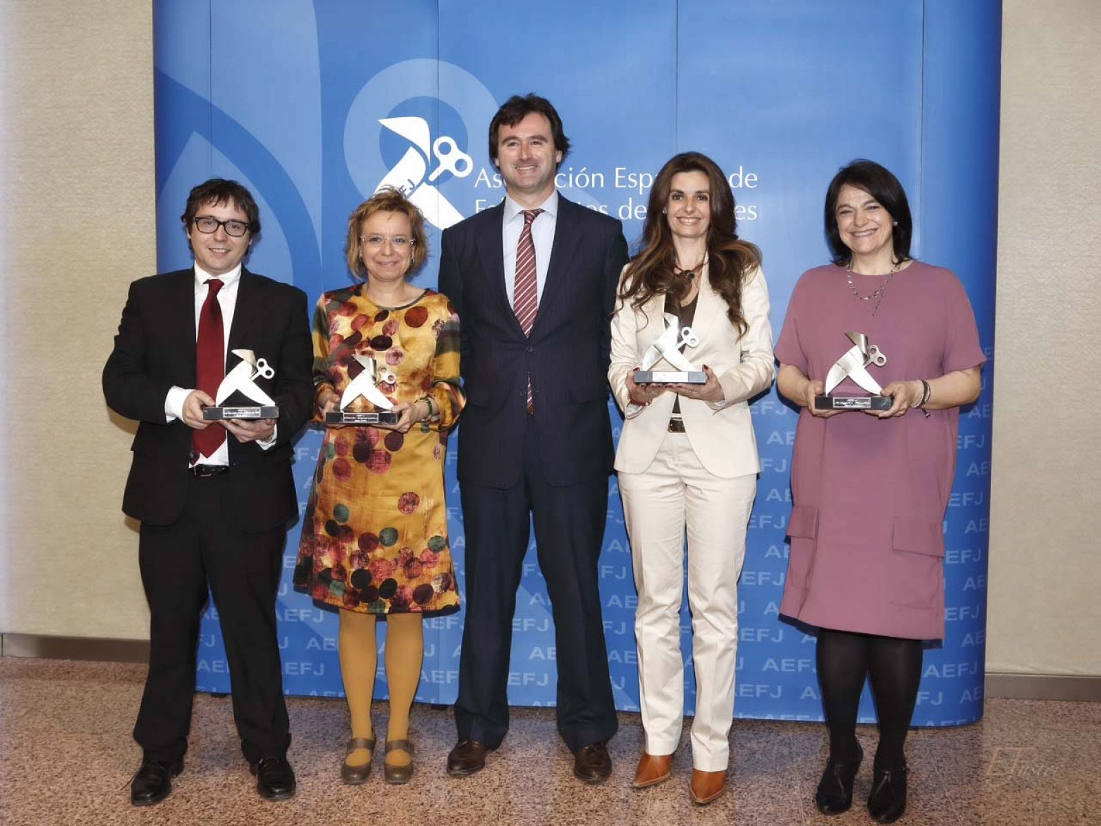 Imagen con los premiados por la Asociación Española de Fabricantes de Juguetes.