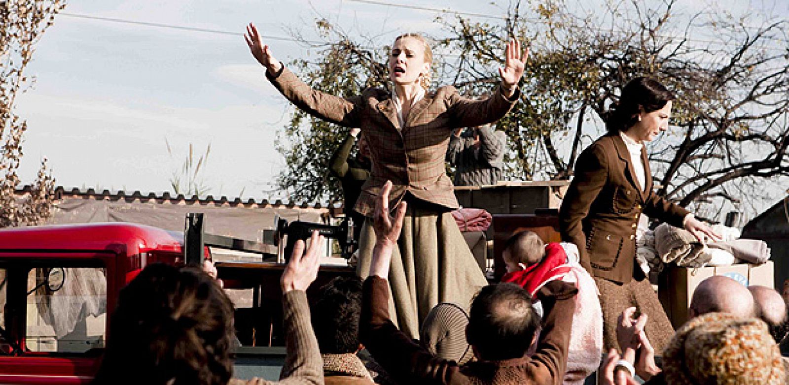 Julieta Cardinali (Eva Perón) en un momento de la serie  'Carta a Eva'