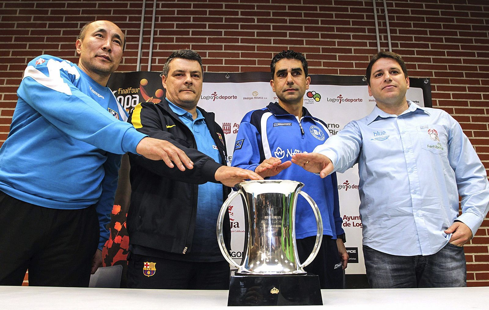 Los entrenadores de los equipos participantes en la Copa del Rey de balonmano