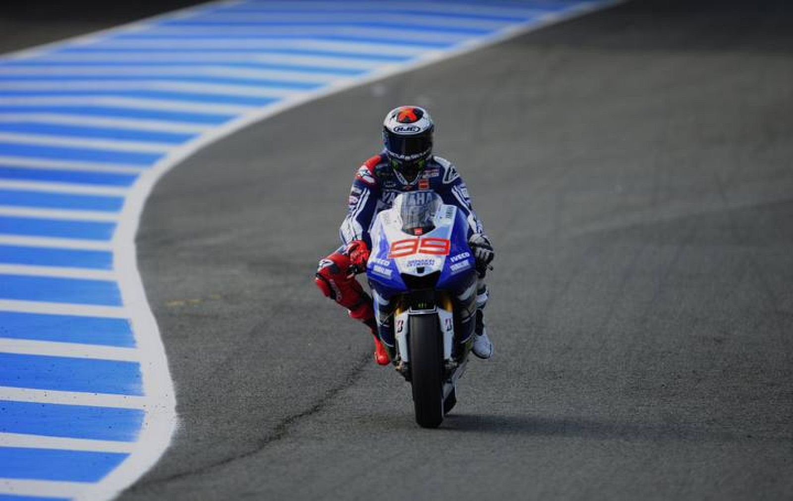 Jorge Lorenzo en los entrenamientos libres del GP de España 