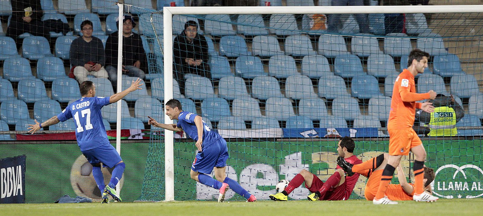 Segundo gol del Getafe, obra de Abdelaziz Barrada, que da la victoria al equipo azulón frente a la Real Sociedad