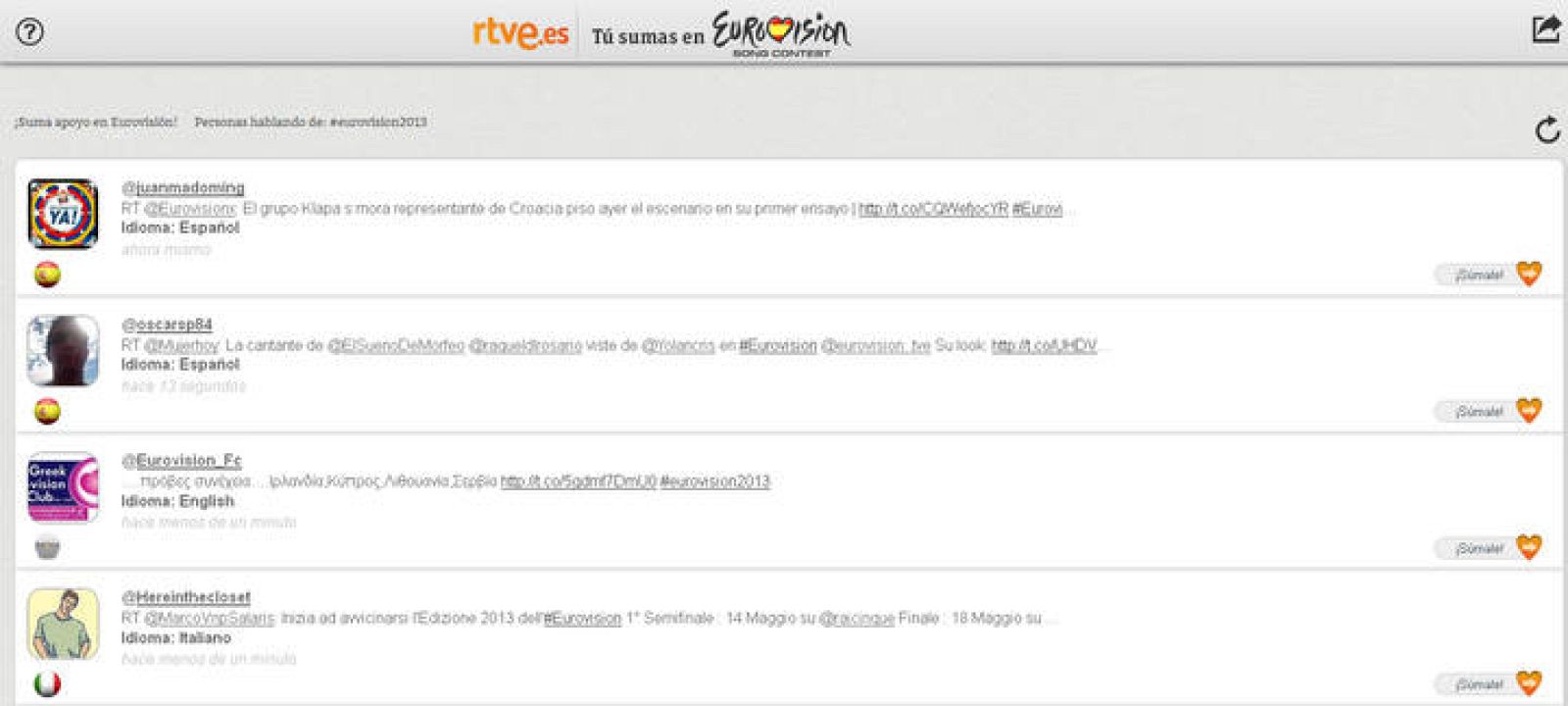  'Tú sumas en Eurovisión'