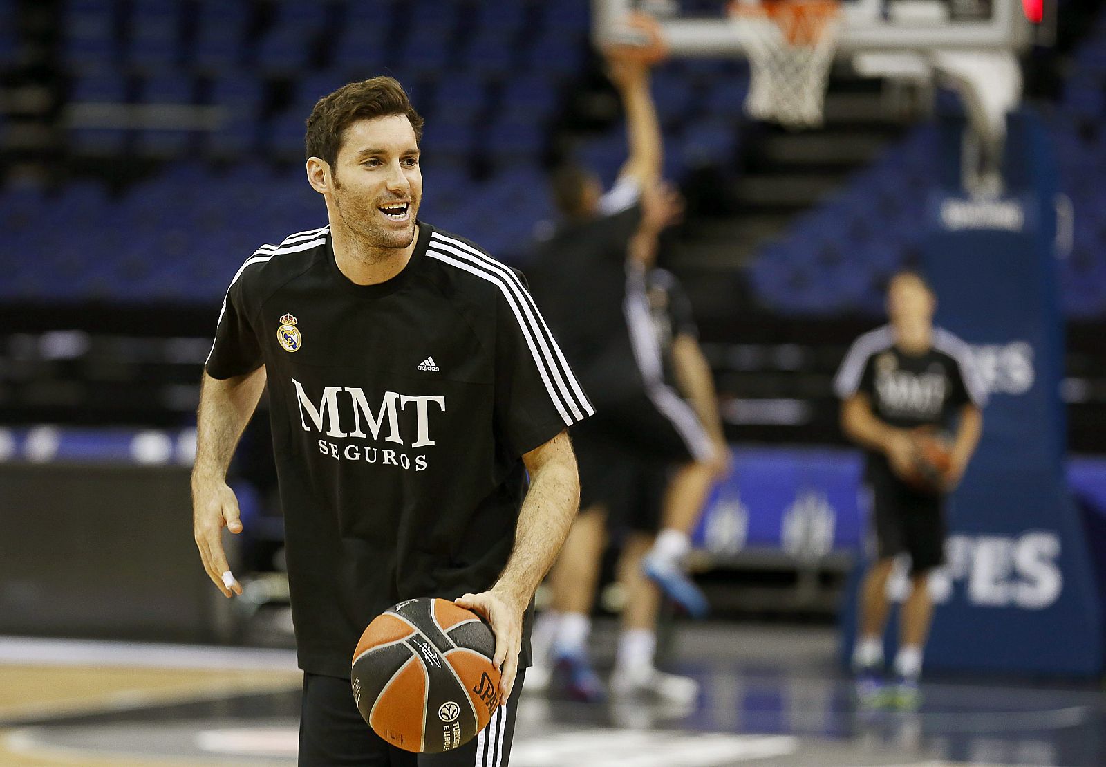 Rudy Fernández, en el entrenamiento de este sábado en Londres.