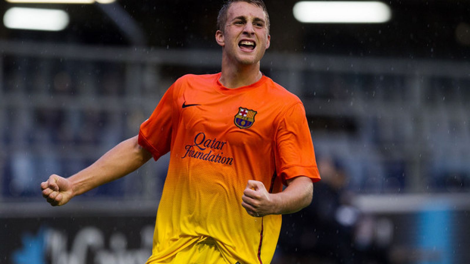 Gerard Deulofeu durante un partido con el Barcelona