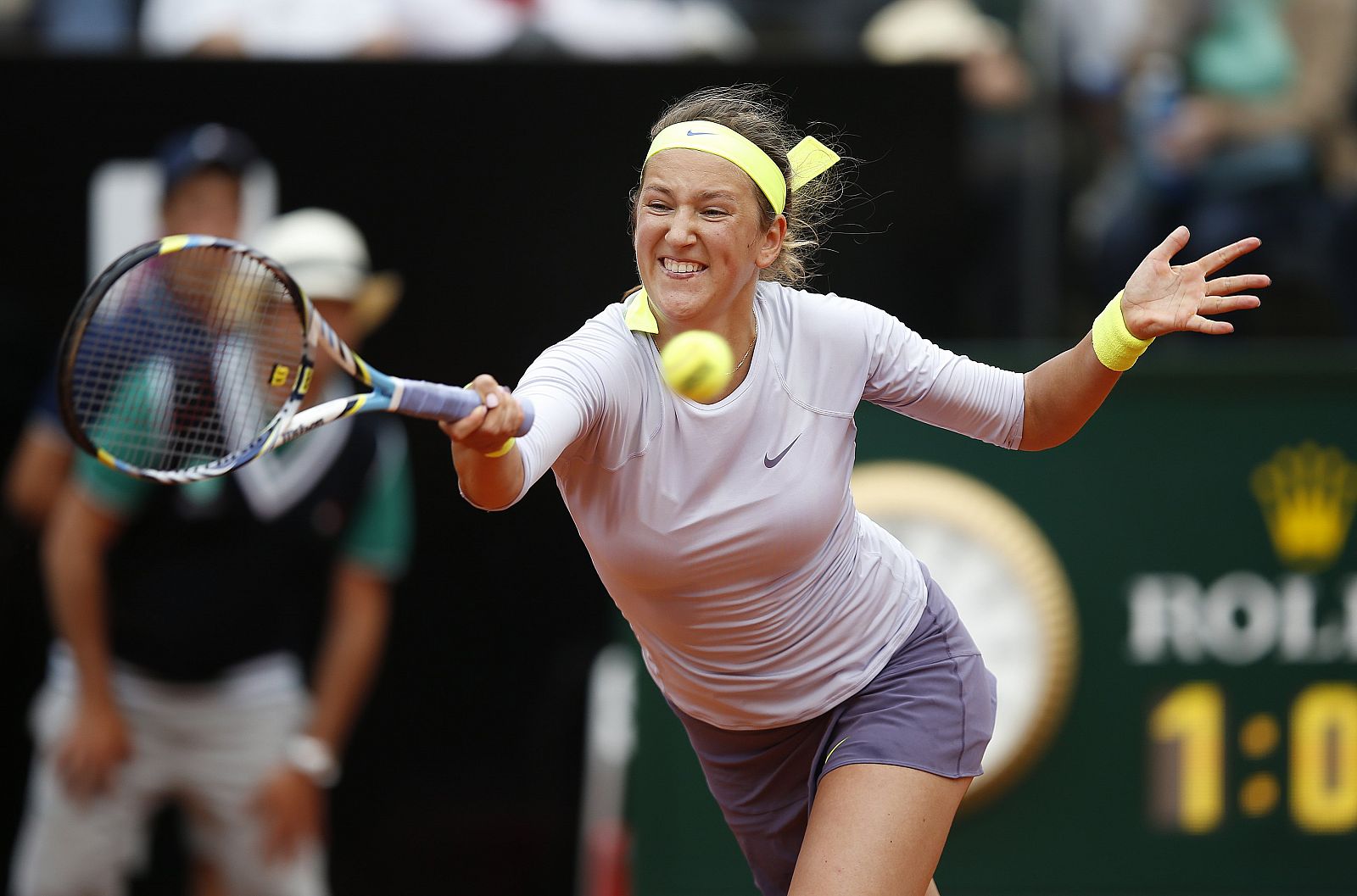 Imagen de la bielorruusa Azarenka durante su enfrentamiento con Errani.