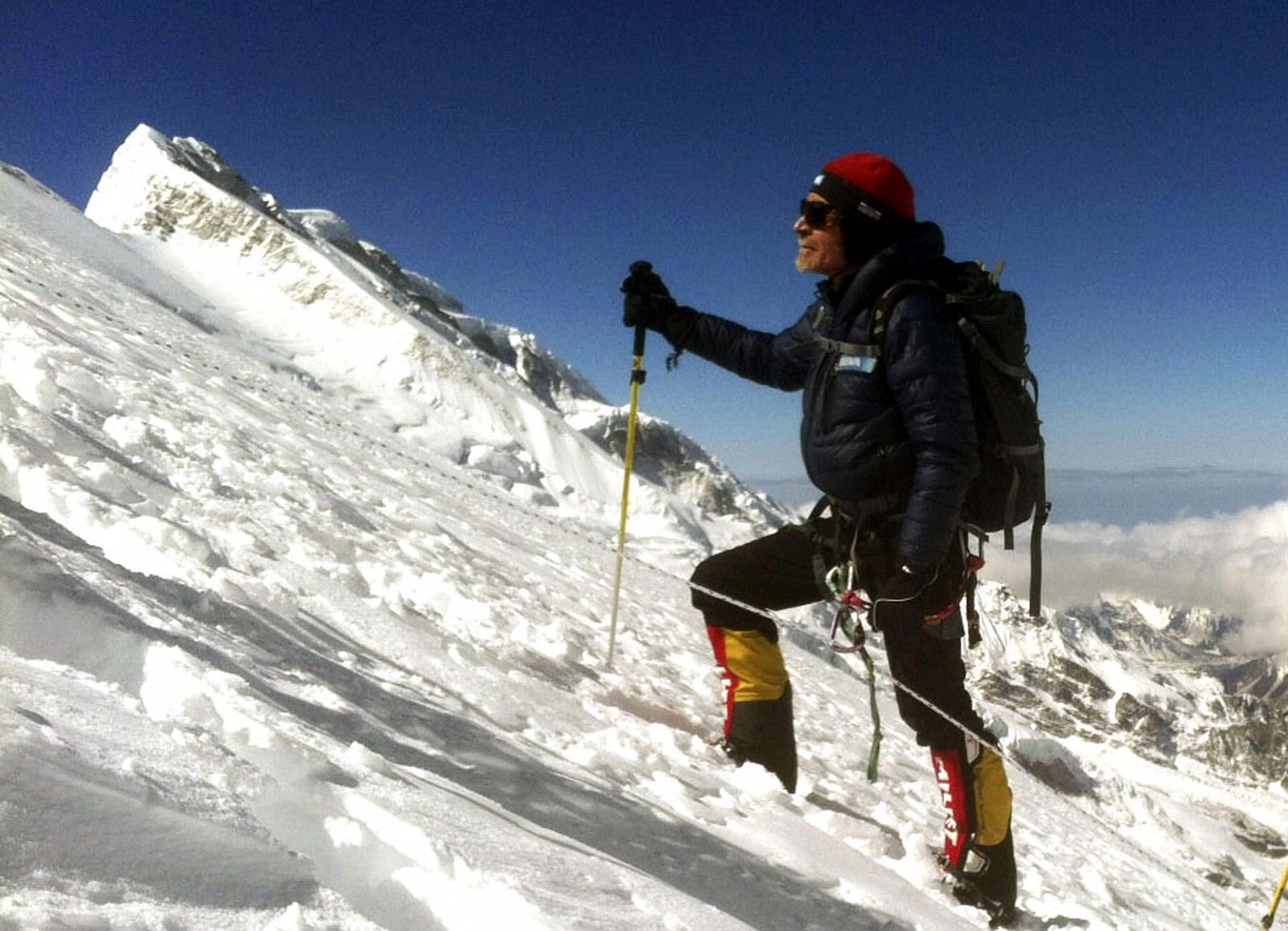 Carlos Soria, de 74 años, se ha quedado muy cerca de coronar el Kanchenjunga.