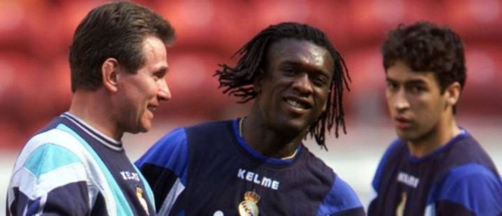 Heynckes, en su etapa como entrenador del Real Madrid junto a Seedorf y Raúl