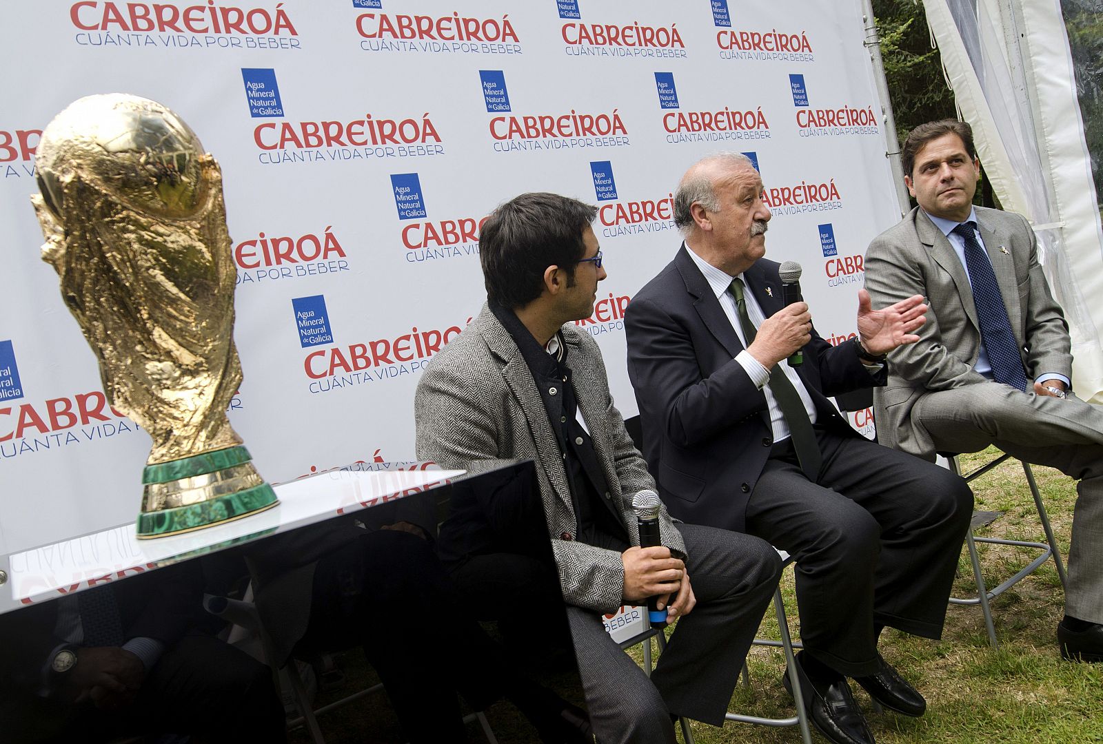 El seleccionador nacional Vicente del Bosque, en un acto publicitario