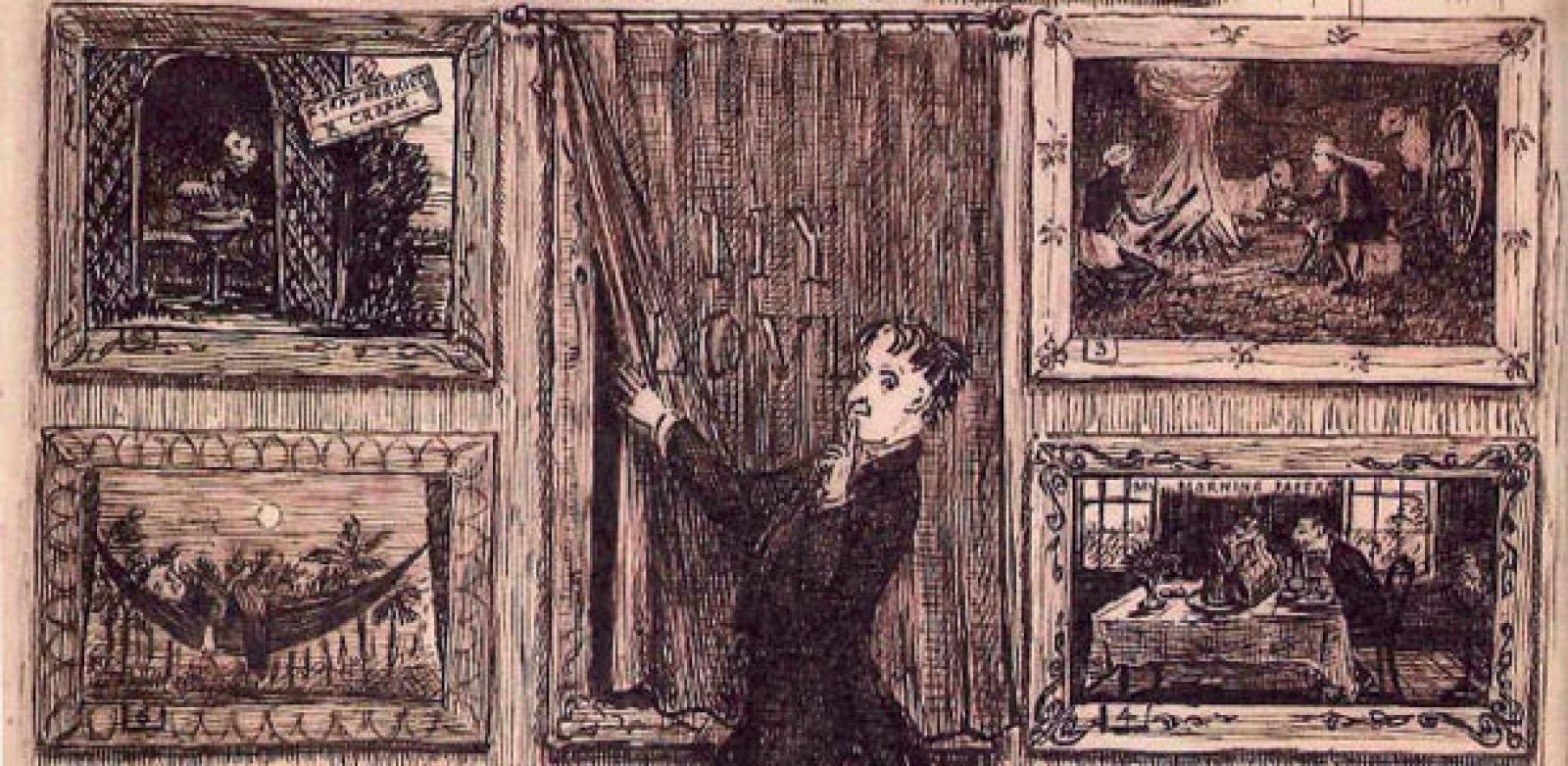 Fragmento de una ilustración original de 'Nueve preguntas' (1876)