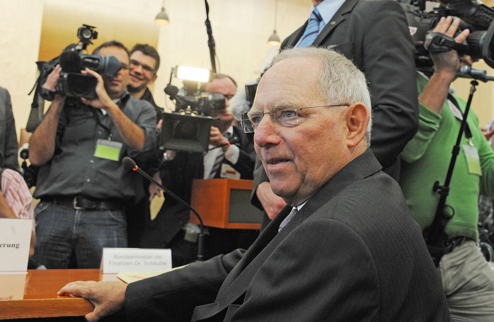 El ministro de Finanzas alemán, Wolfgang Schäuble, antes de la vista