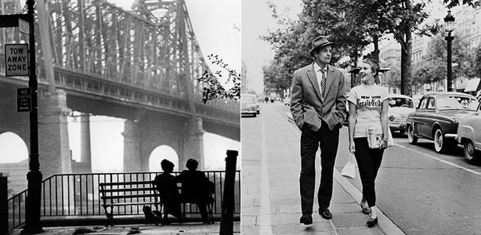 Fotogramas de 'Manhattan', de Woody Allen y 'A bout de Souffle', de Jean-Luc Godard