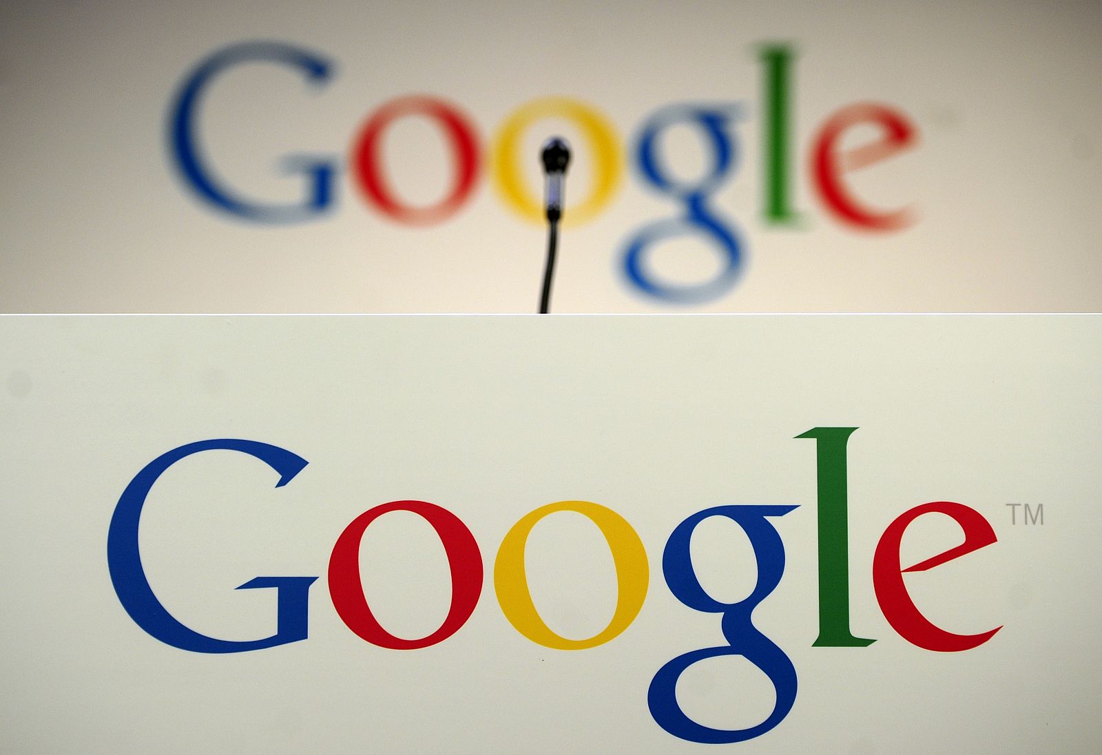 Logos de Google durante una presentación en Nueva York en mayo de 2012.
