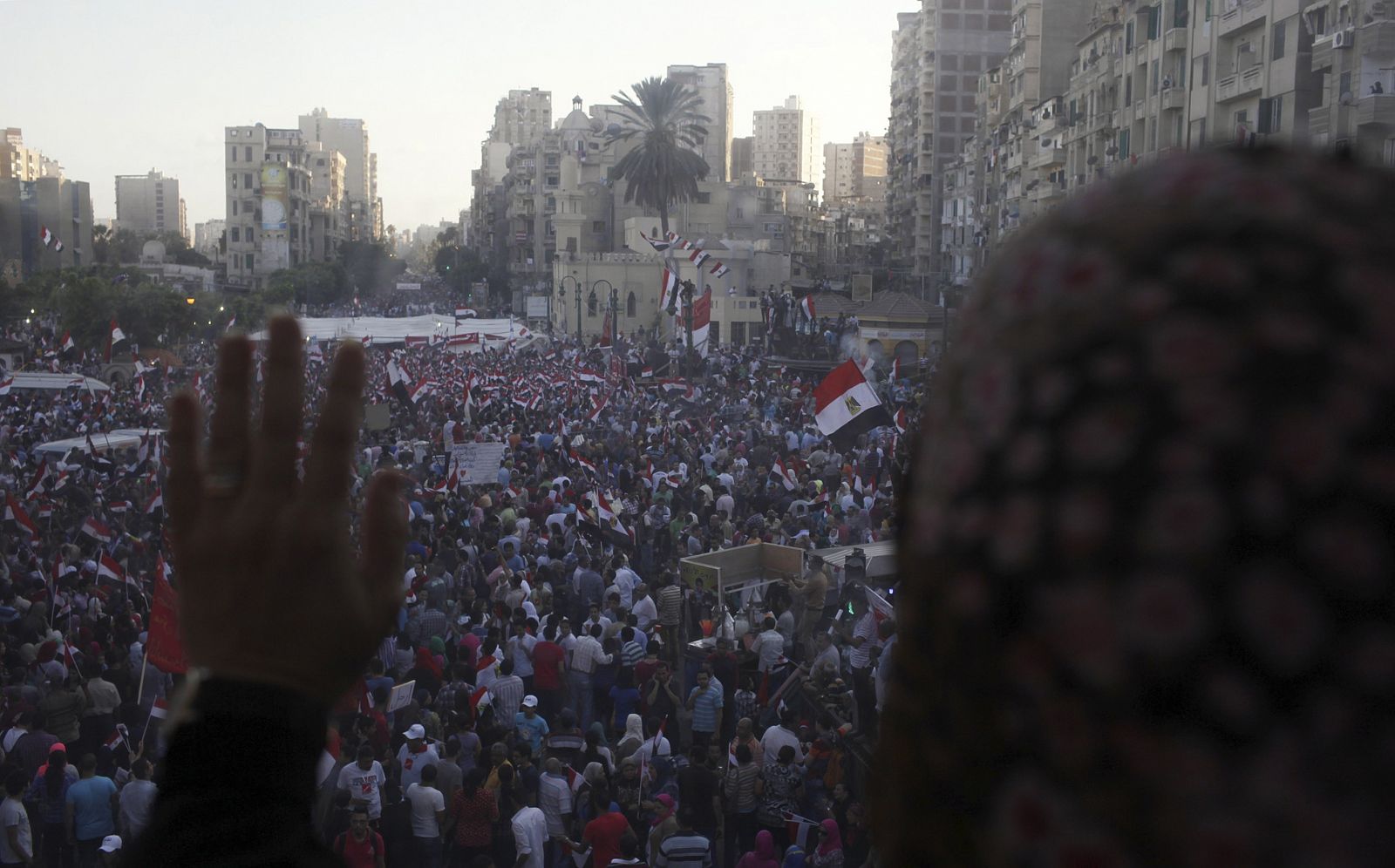 Imagen de las protestas contra Morsi en Alejandría, Egipto, el 1 de julio