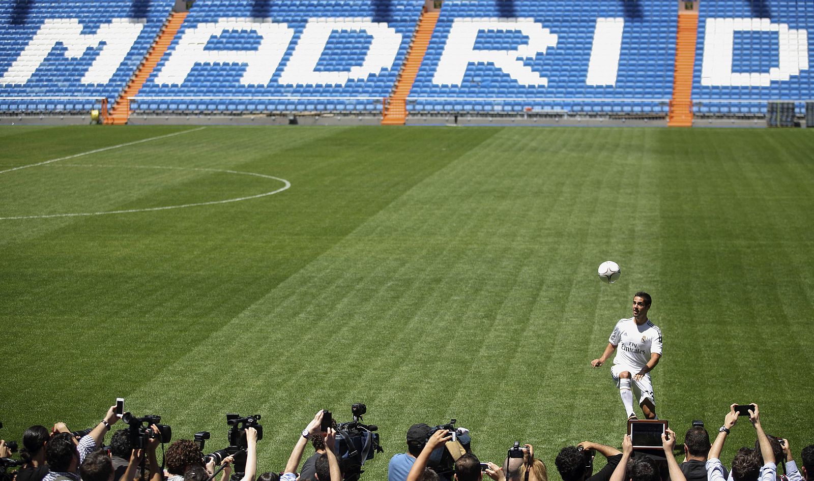 Isco, en su presentación como nuevo jugador del Real Madrid.