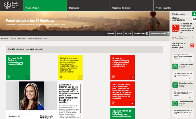 Web de Google Science Fair