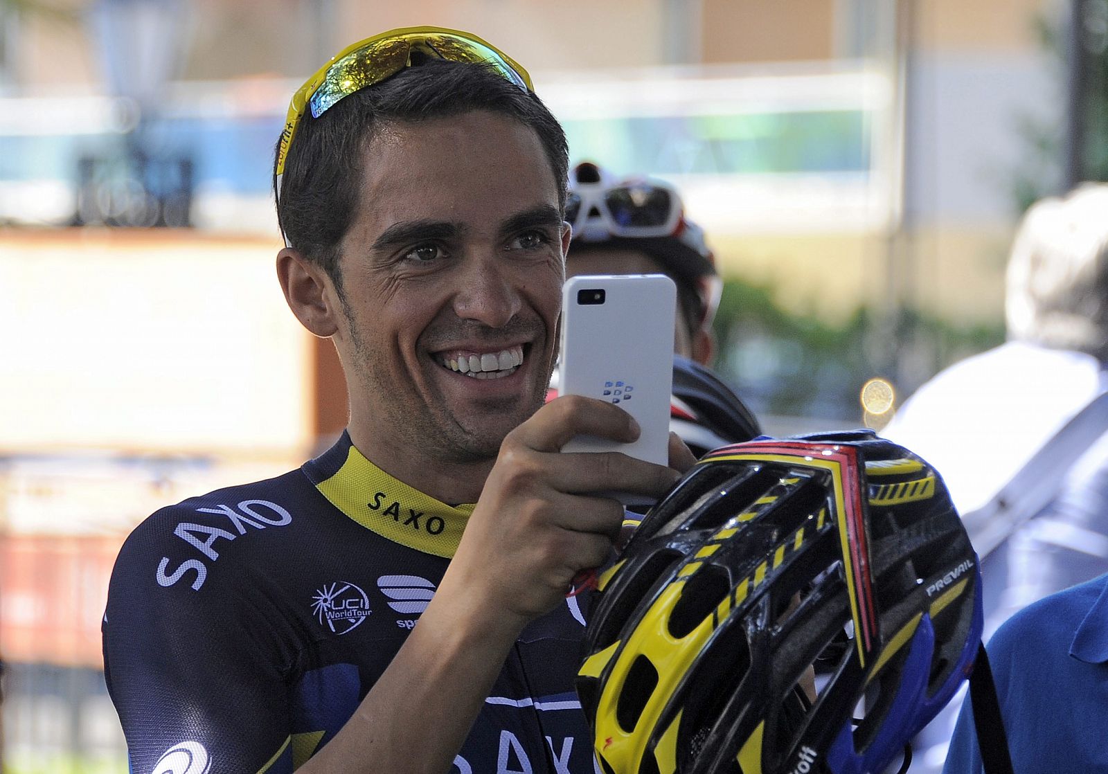 El ciclista español Alberto Contador, del equipo Saxo-Tinkoff