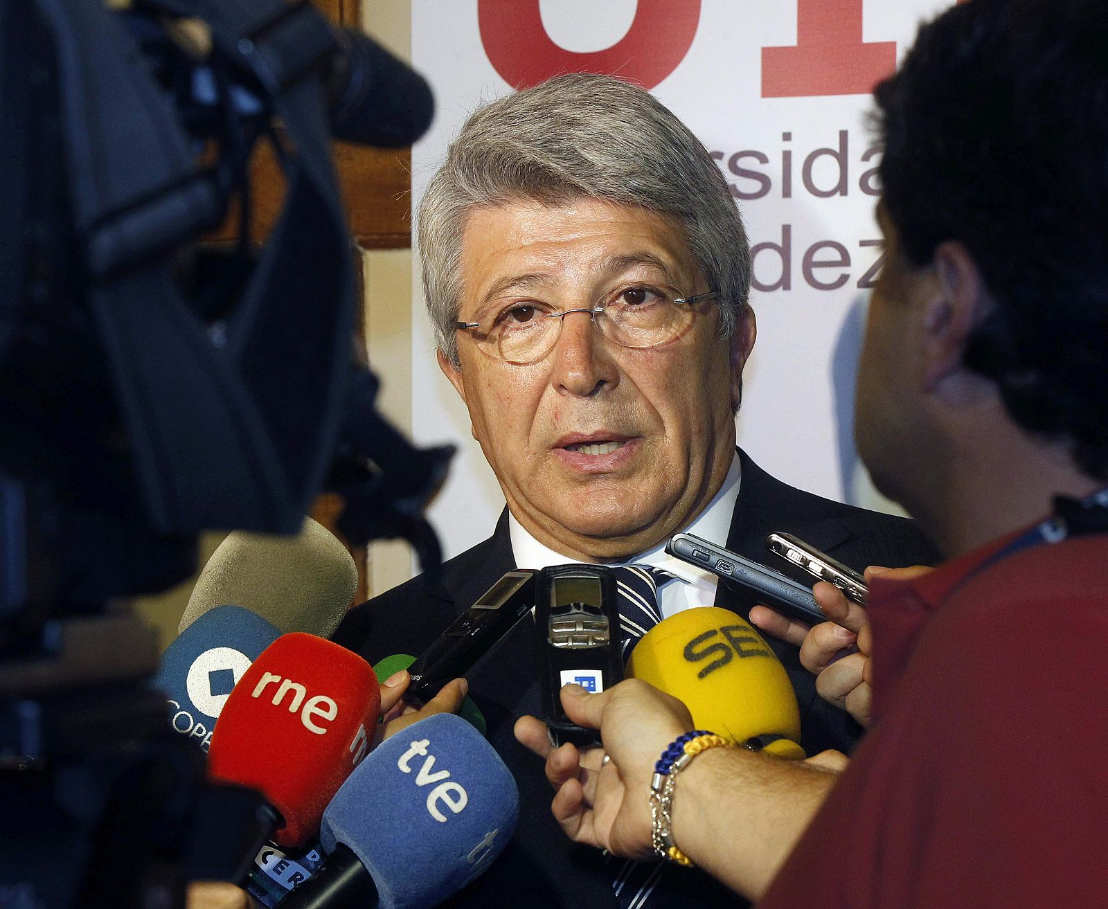 El presidente del Atlético de Madrid, Enrique Cerezo.