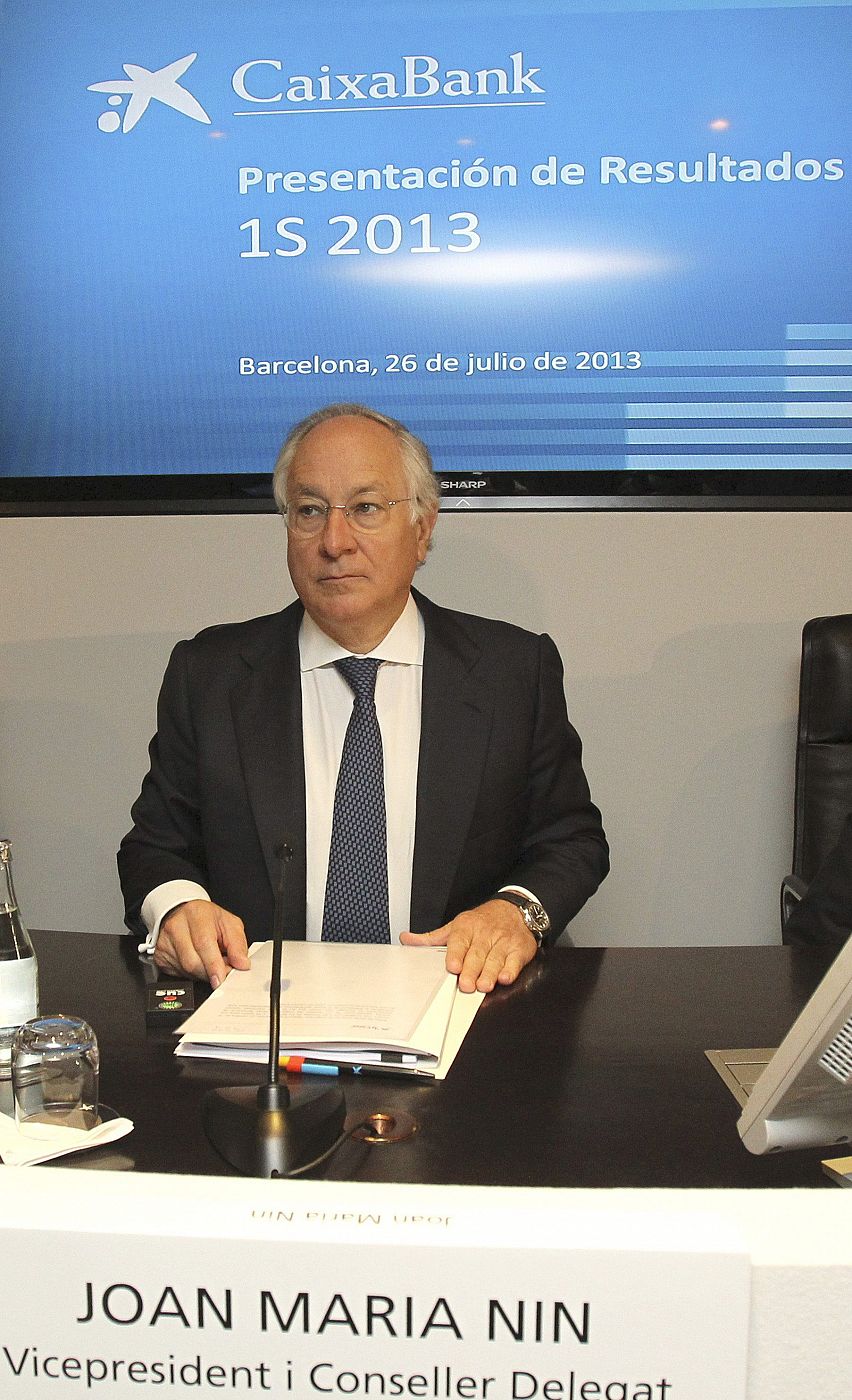 El consejero delegado de CaixaBank, Juan María Nin, presenta los resultados de la entidad correspondientes al primer semestre de 2013