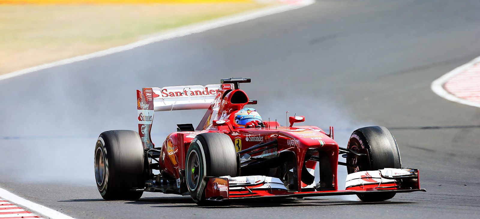 El piloto español Fernando Alonso, durante el GP de Hungría