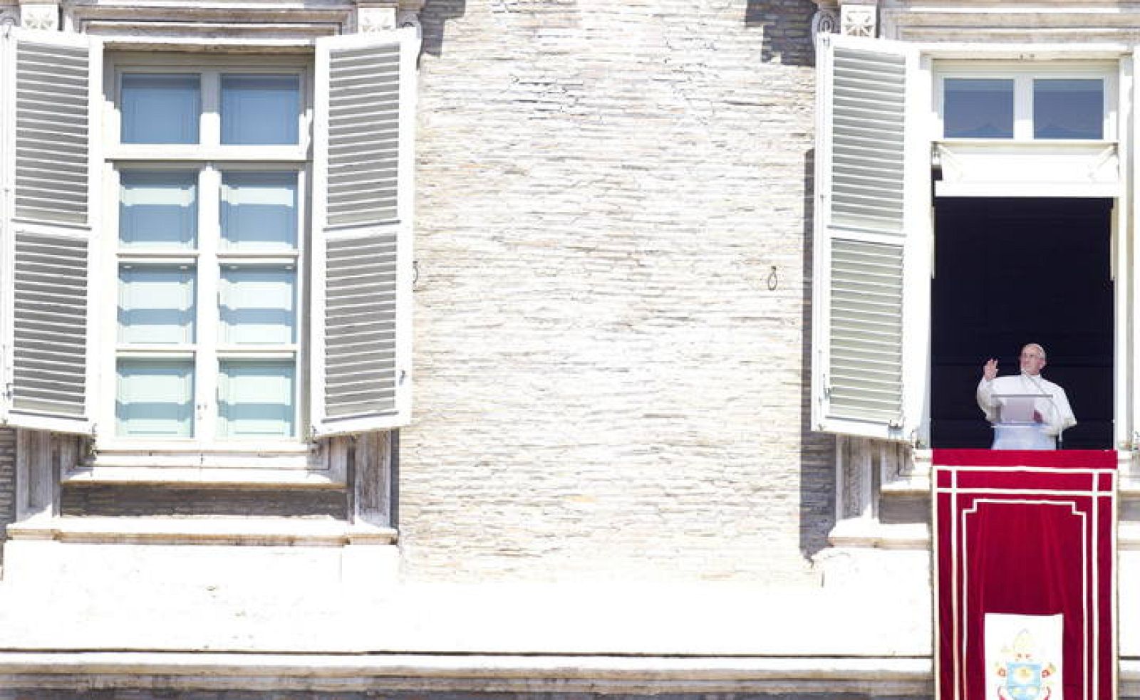 El papa Francisco durante la oración del Angelus, el pasado domingo en el Vaticano 