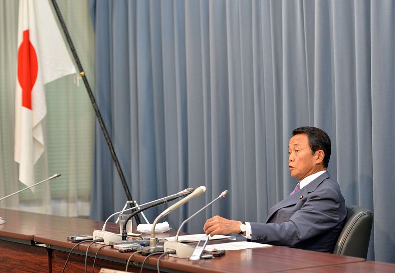 El ministro de Finanzas de Japón, Taro Aso