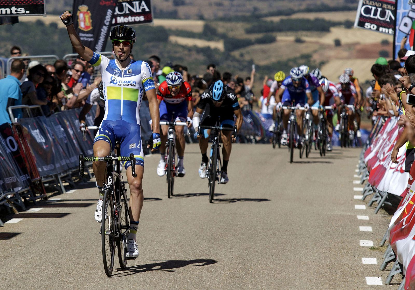 El corredor belga Jens Keukeleire, del equipo Orica Greenedge, vencedor de la segunda etapa.