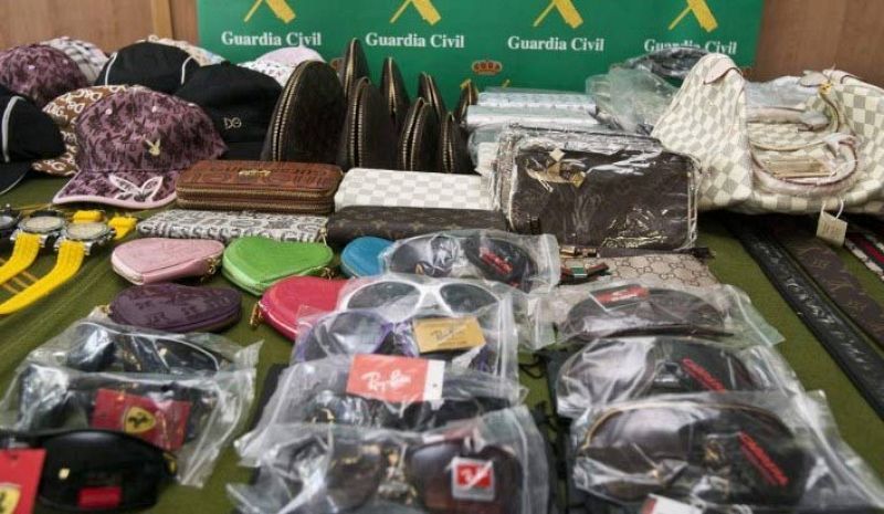 Productos falsificados incautados por la Guardia Civil
