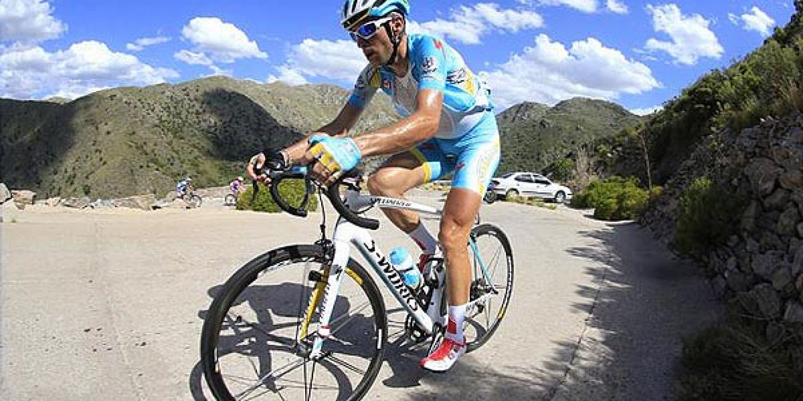 Imagen de archivo del ciclista italiano del Astana Vincenzo Nibali.