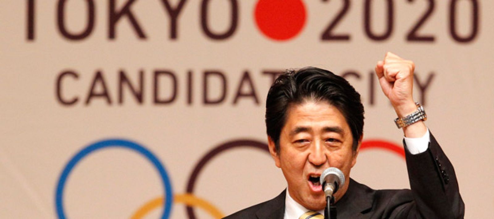 El primer ministro japonés, Shinzo Abe, promociona la candidatura de Tokyo 2020.