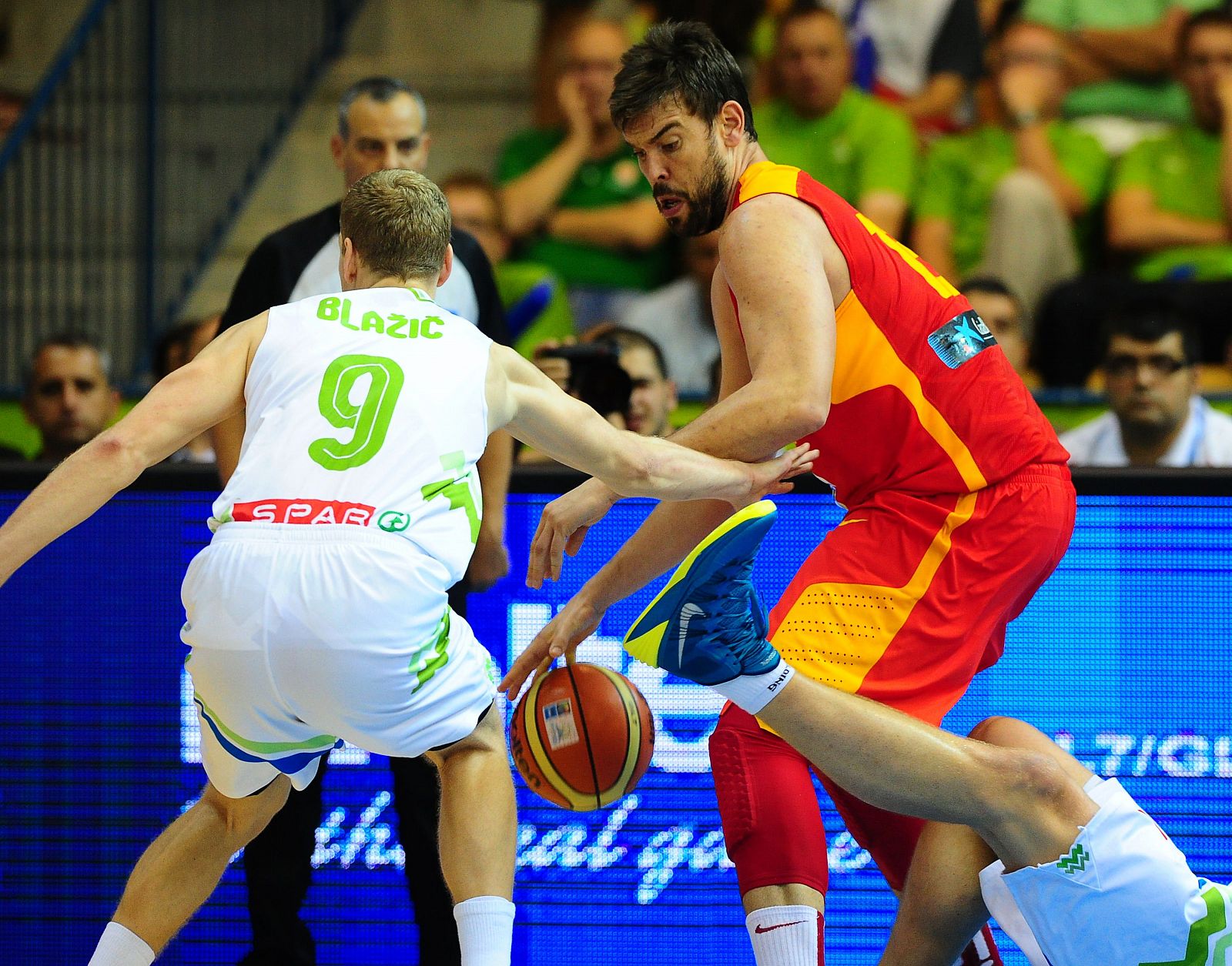 Gasol durante al partido ante Eslovenia, la anfitriona del Eurobasket 2013.