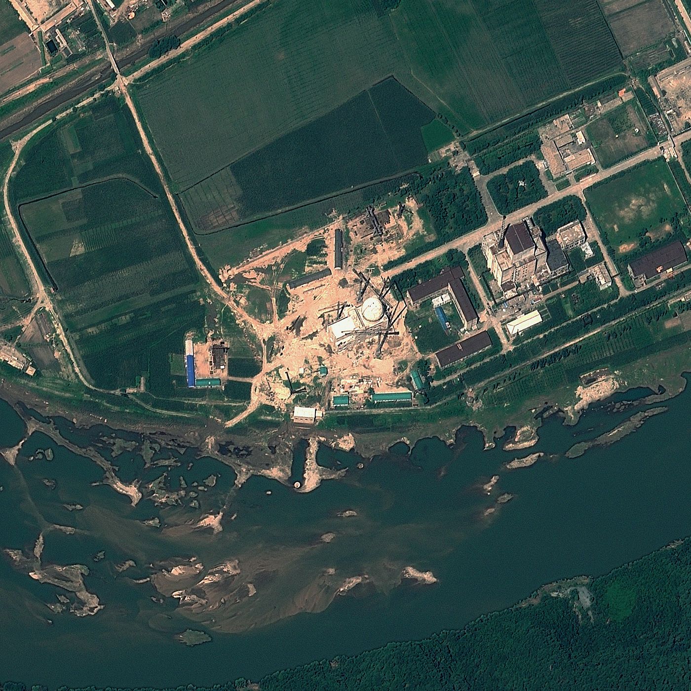 Imagen de satélite de archivo tomada el 6 de agosto de 2012 que muestra el Centro de Investigación Científica Nuclear de Yongbyon en Corea del Norte.