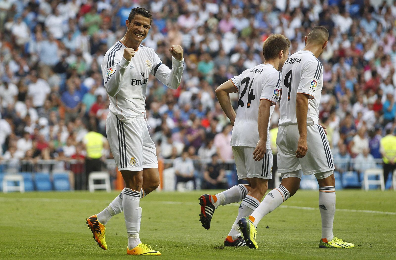 Cristiano celebra su gol ante el Getafe y bate el récord de Hugo Sánchez.