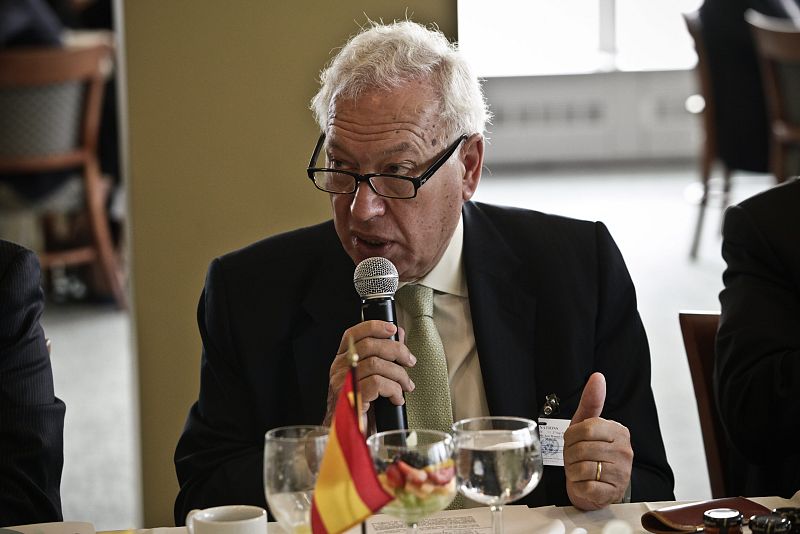 El ministro español de Exteriores, José Manuel García-Margallo, en la sede de las Naciones Unidas en Nueva York (EE.UU.).