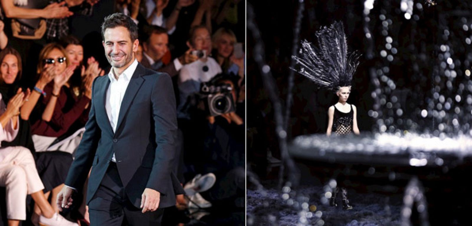 Marc Jacobs en la despedida de Louis Vuitton y momento del desfile.