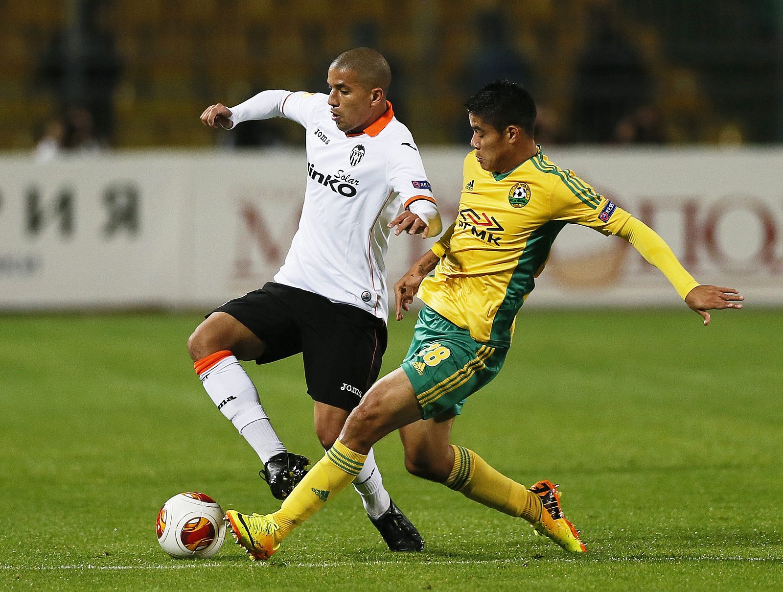 Sofiane Feghouli, autor del segundo gol del Valencia, en el partido contra el Kuban