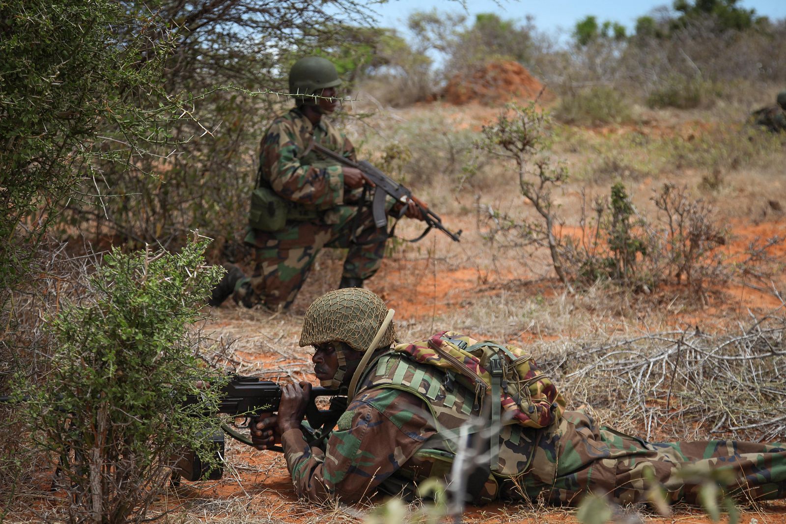 Fotografía de miembros de la fuerza de la Unión Africana en Somalia