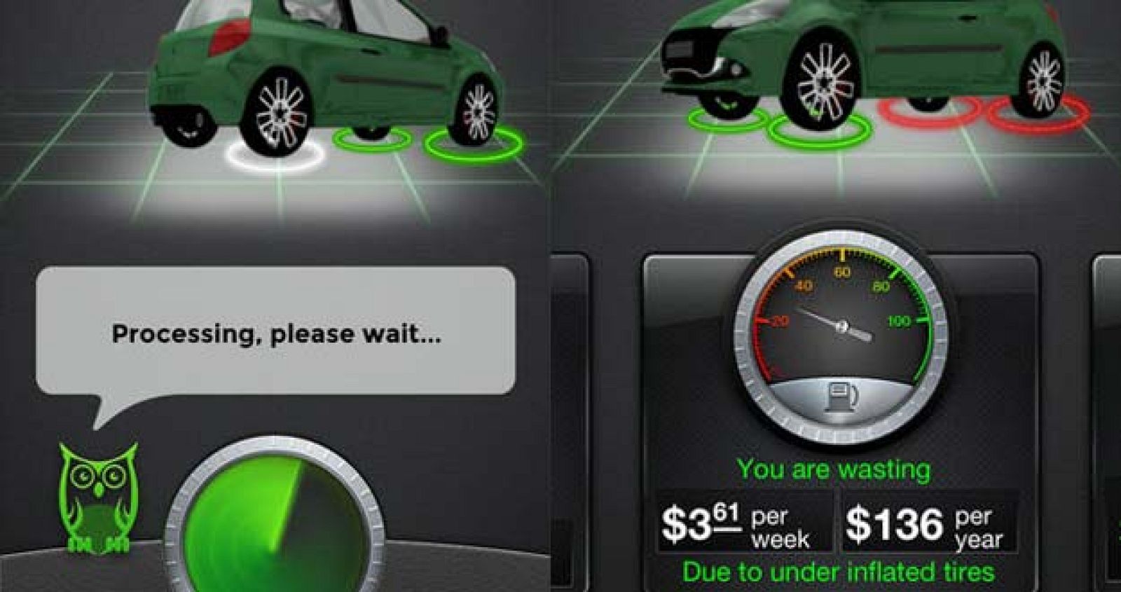 Imagen de las pantallas de TireCheck