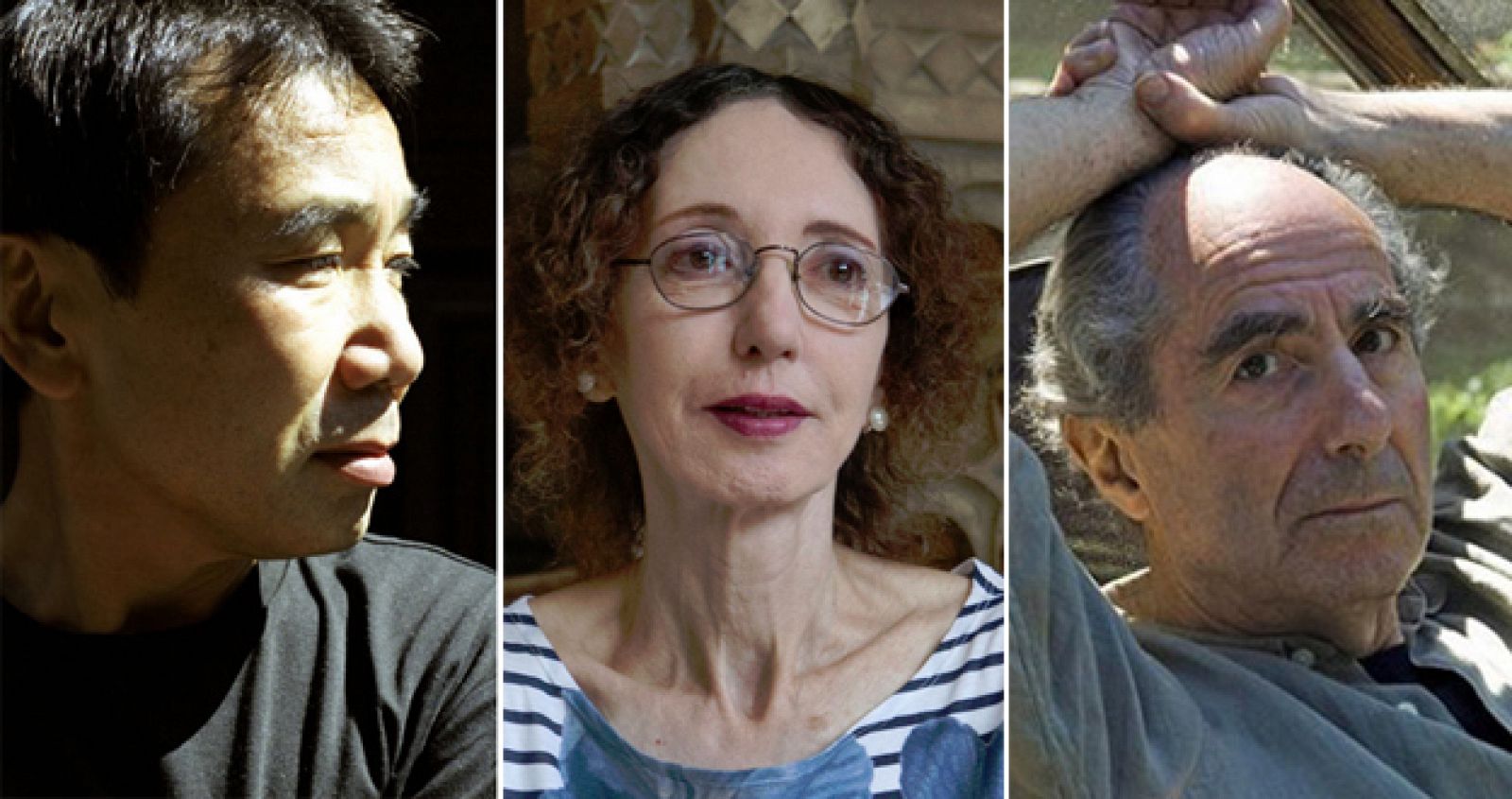 Haruki Murakami, Joyce Carol Oates y Philip Roth