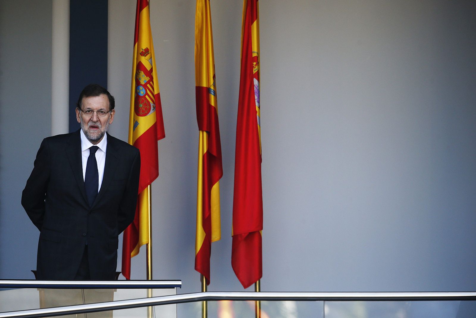 Mariano Rajoy durante el desfile de la Fiesta Nacional