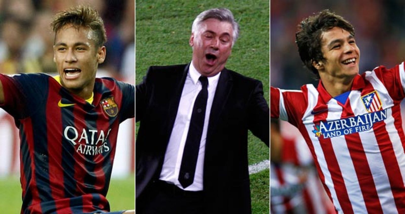 Neymar, Ancelotti y Ólver Torres